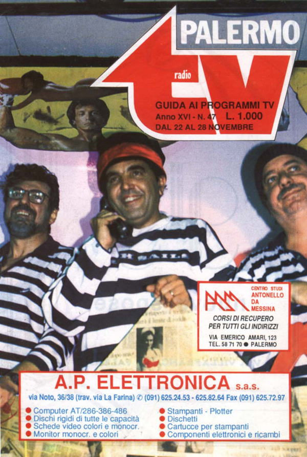 Copertina di Palermo Radio-TV, 22 novembre 1992